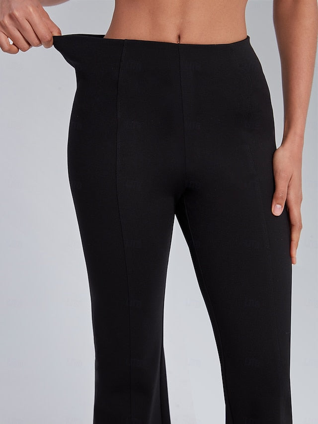 Women's Flare Full Length Stretchy High Waist Elegant