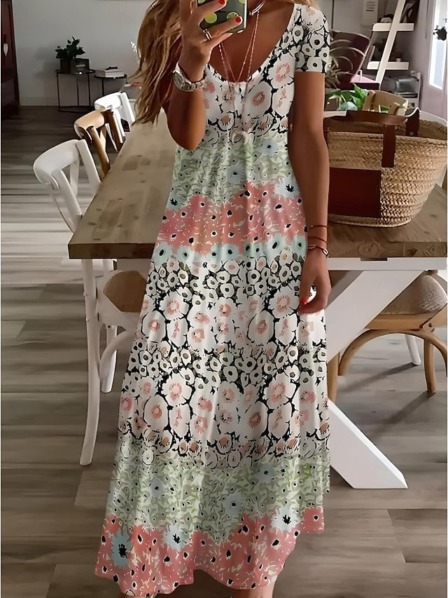 Women's Midi Dress Sundress A Line Dress Vacation Casual