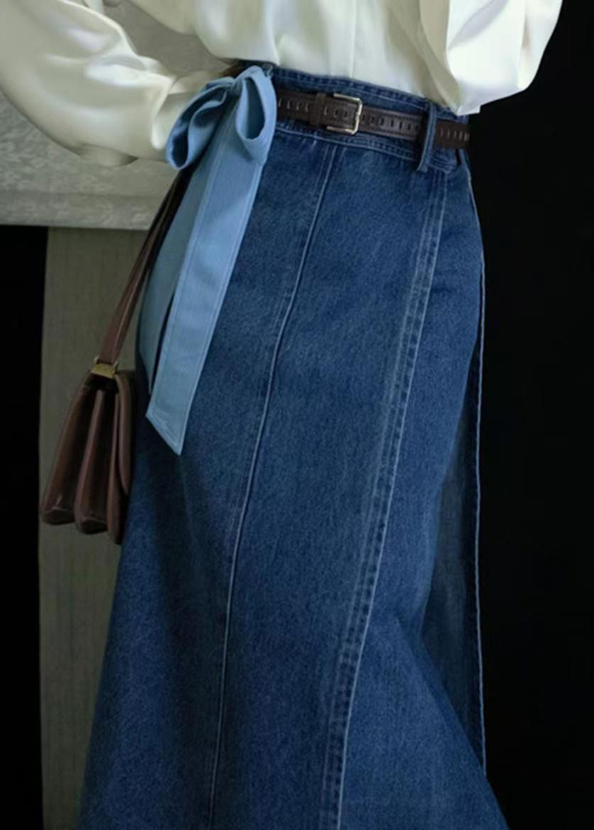 Neu Blau Taille Frühling Denim Hohe Offene Röcke Seite 