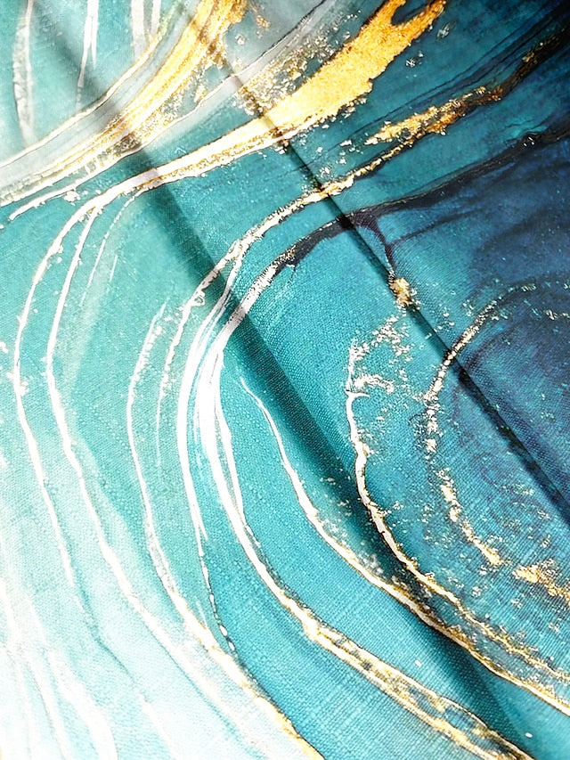 Women's Blouse Asymmetrical Hem Basic Abstract Print Short