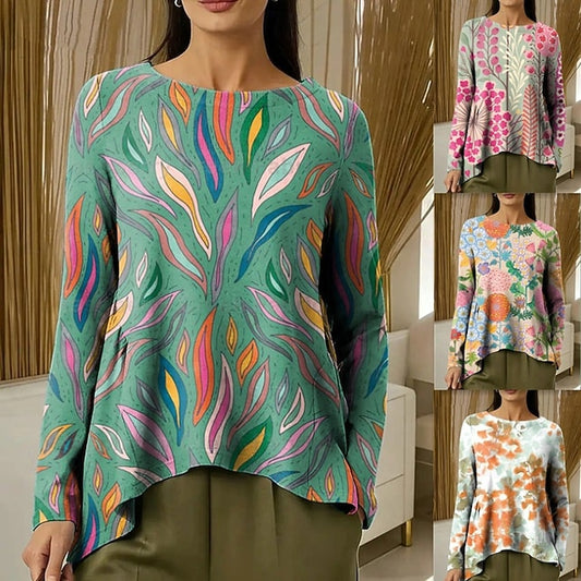 Women's Tunic T Shirt Floral Graphic Elegant Stylish Basic