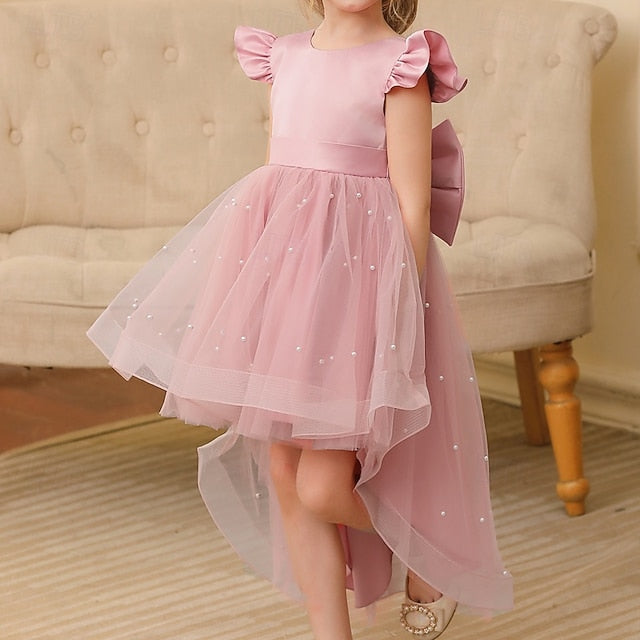 Girls' Kids Color Girl Flower Dress Party Solid
