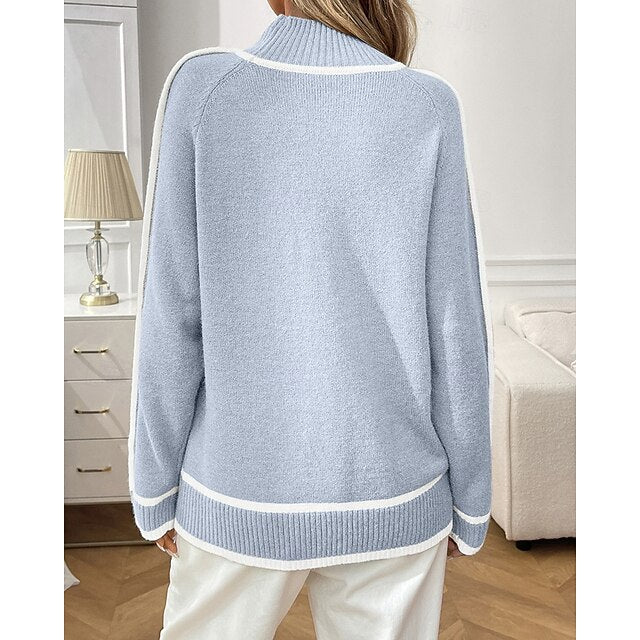 Women's Casual Tops Pullover Sweater Long Sleeve Top