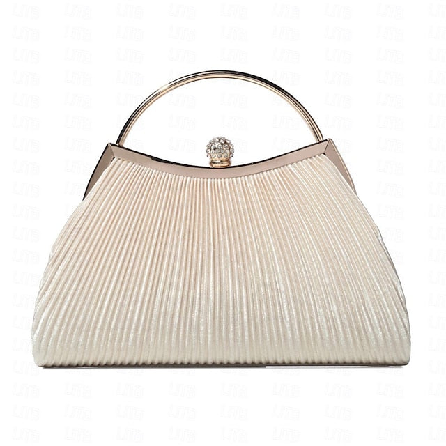 Pleated Elegant Blue Clutch Velvet – Women's Evening Navy