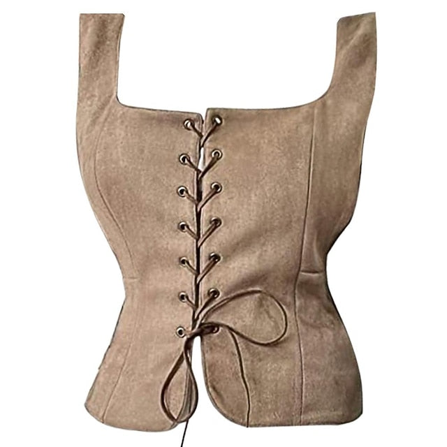 Pirate Viking Retro Vintage Medieval Renaissance Suede Vest