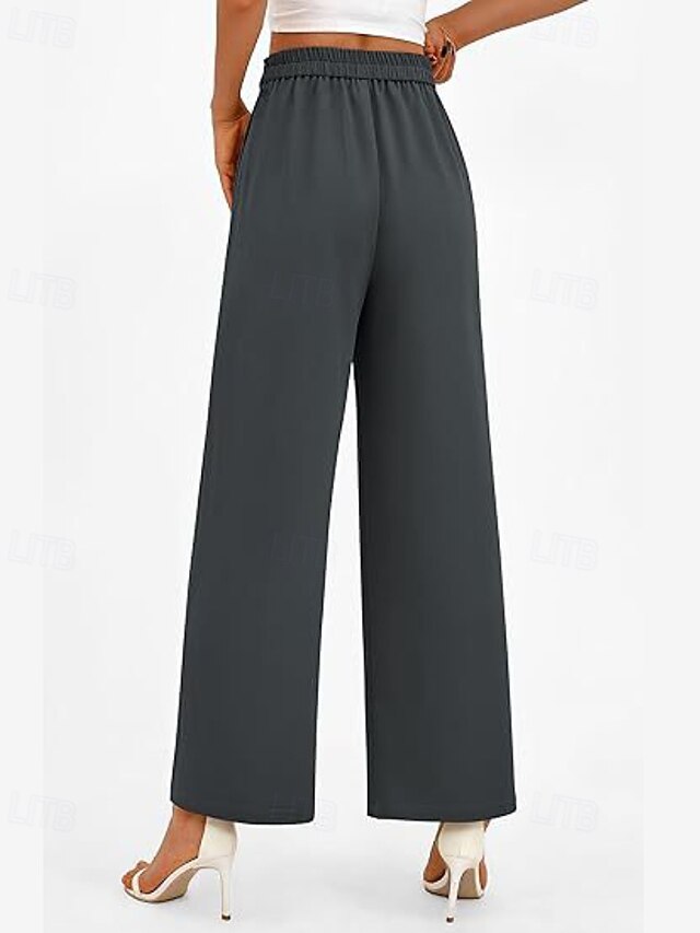 Women's Wide Leg Streetwear Casual Full Length Natural