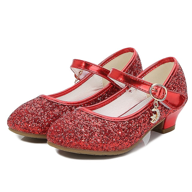 Heel - Girls' Low Shoes Glitter Jane Mary Sparkly