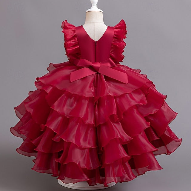 Dress Girls' Asymmetrical Party Kids Floral
