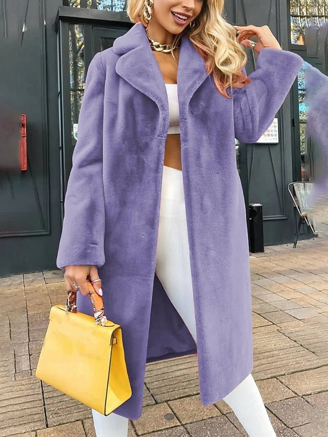 Faux Women's Fur Furs Coat Warm Comfortable