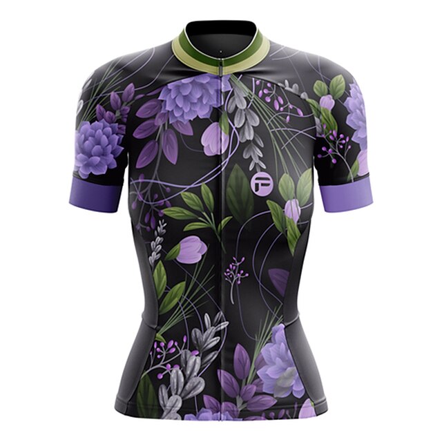 Women's Cycling Jersey Graphic Floral Botanical Funny Short