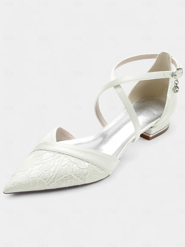 Navy Low Cross-Strap Overlay Satin with Blue Shoes for Lace Heel