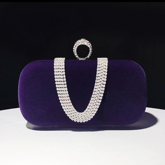 Women's Evening Velvet Bag Bags Clutch Wristlet