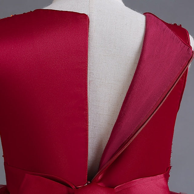 Sequin Dress Girls' Color Solid Party Kids Sleeveless