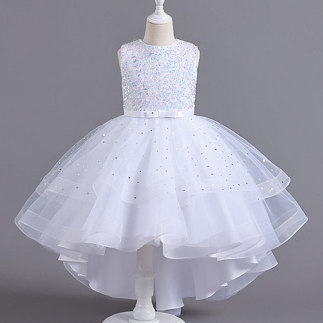 Kids Dress Girls' Solid Sleeveless Color Party