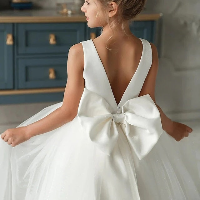 Kids Dress Girls' Colored Sleeveless Solid Performance