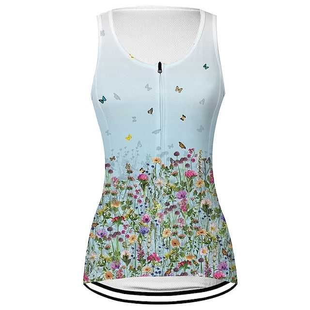 Women's Cycling Vest Cycling Jersey Graphic Floral