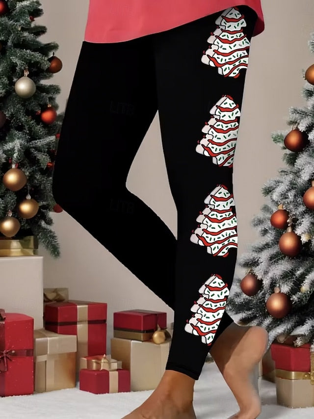 Christmas Women's Leggings Vacation Vintage Fashion Full