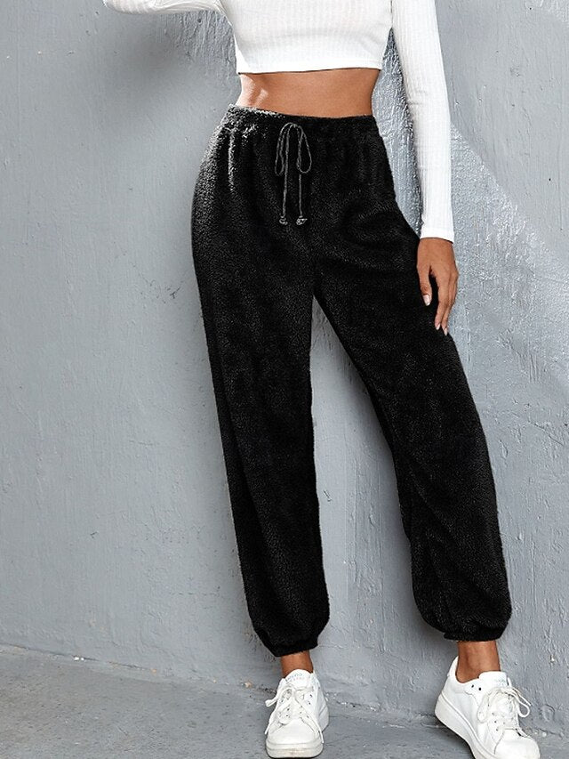 Women's Sweatpants Fleece Pants Chinos Vacation Vintage