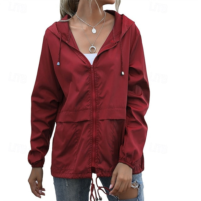 Women's Hiking Jacket Rain Jacket Raincoat Outdoor