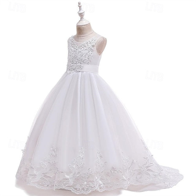 Princess Kid's Girl Girls' Flower Dress