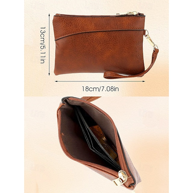 Set Damen Ledertasche Hobo mit passender Geldbörse Kunstleder