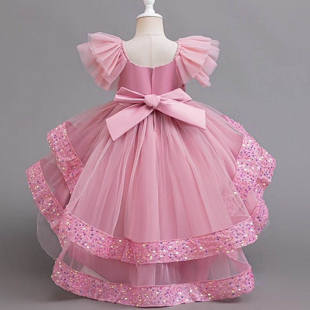 Party Dress Sleeveless Wedding Kids Sequin Girls' Special