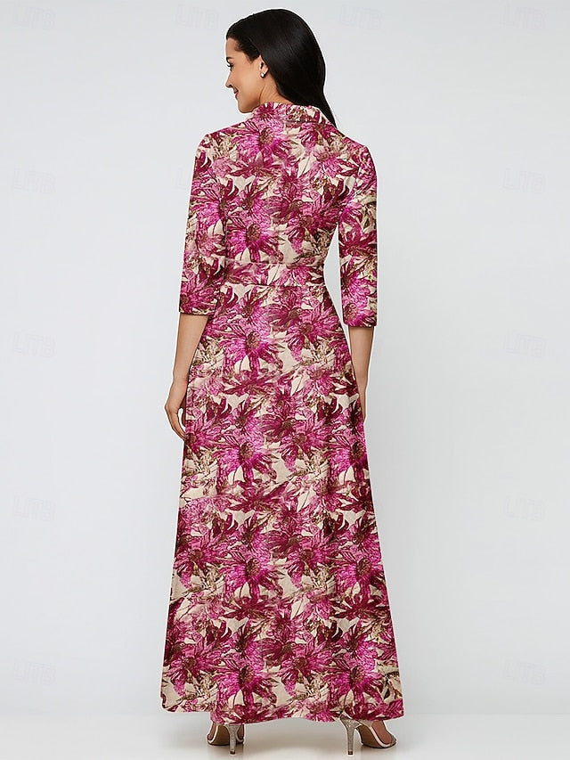 Elegant Bride Gown Jacquard Brocade Mother A-Line of the Evening