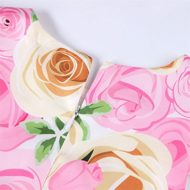 Short Flower Kids Floral Party Sleeve Dress Girls'