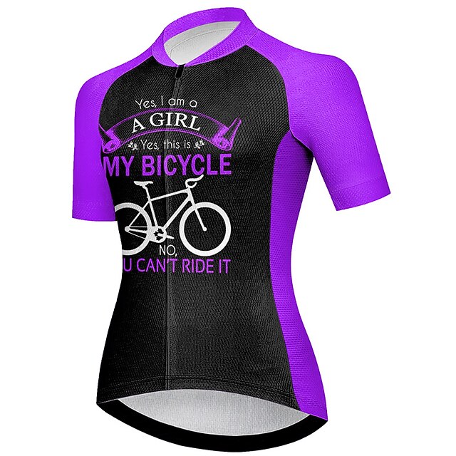 Women's Cycling Jersey Graphic Letter & Number Funny