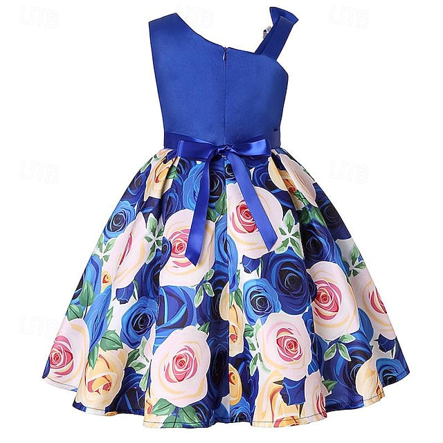 Flower Girls' Dress Party Easter Summer Sleeveless 3D