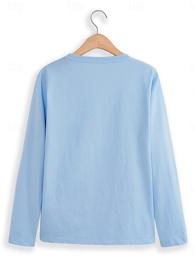 Women's 100% Cotton T shirt Solid Color Tee Daily Weekend