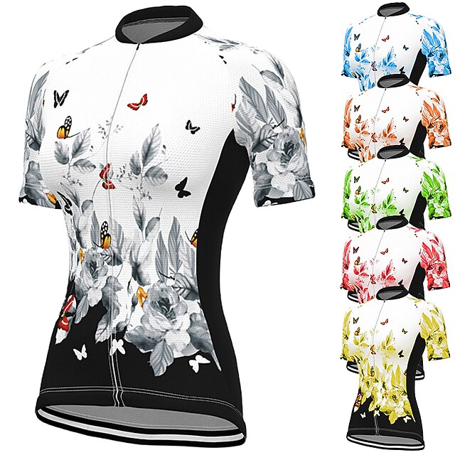 Women's Cycling Jersey Butterfly Floral Botanical Flower