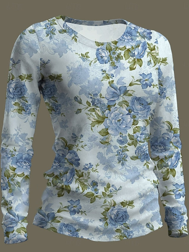 Women's T Shirt Print Graphic Plants Fashion Classic Casual