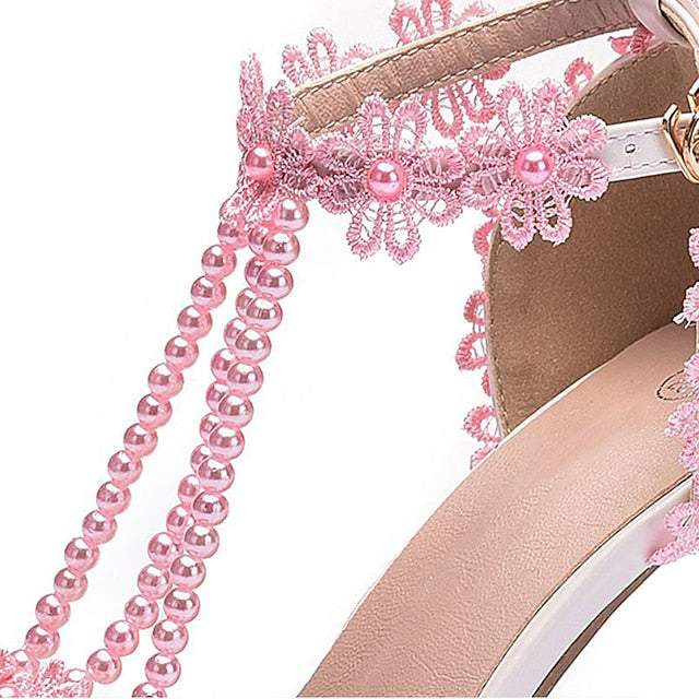 Shoes Heel Lace High Women's Bridal Pointed Wedding