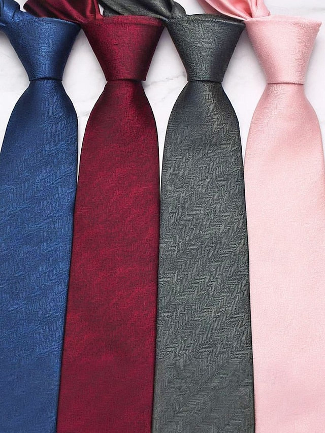 Men's Herringbone Tie Polyester Christmas Stylish –