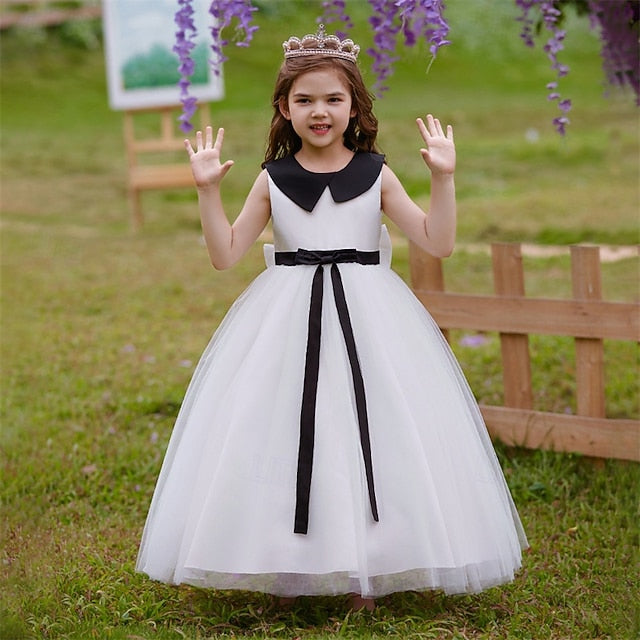 Sleeveless Party Block Kids Color Dress Performance Girls'