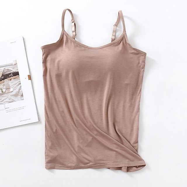 Multi Packs 3pcs Women's U Neck Sleeveless Khaki+White+Gray