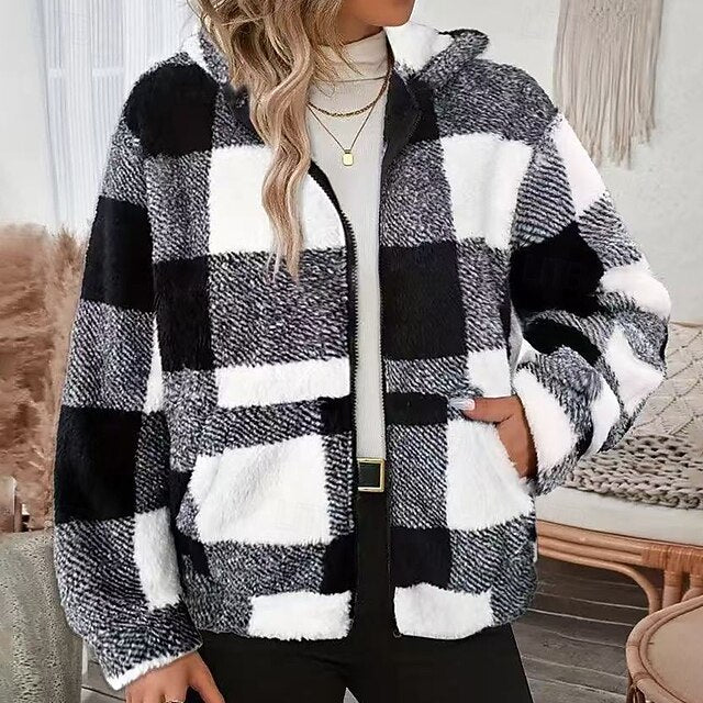 Women's Fleece Jacket Winter Coat Thick Warm Zip Up Long