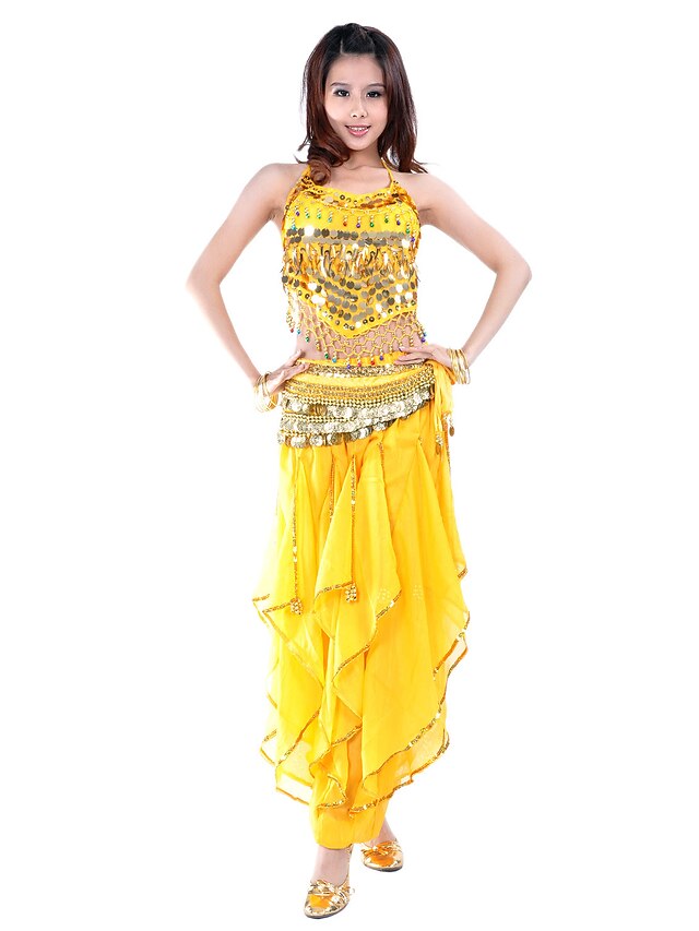 Belly Dance Top Coin Beading Sequin Women's Performance