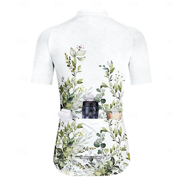 Women's Cycling Jersey Graphic Floral Botanical Short