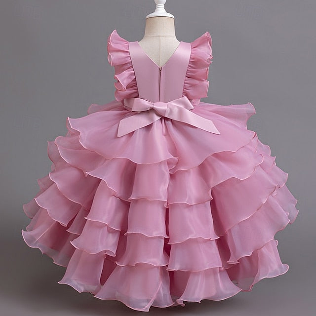 Dress Girls' Asymmetrical Party Kids Floral