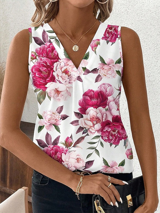 Women's Tank Top Floral Graphic Plants Elegant Vintage