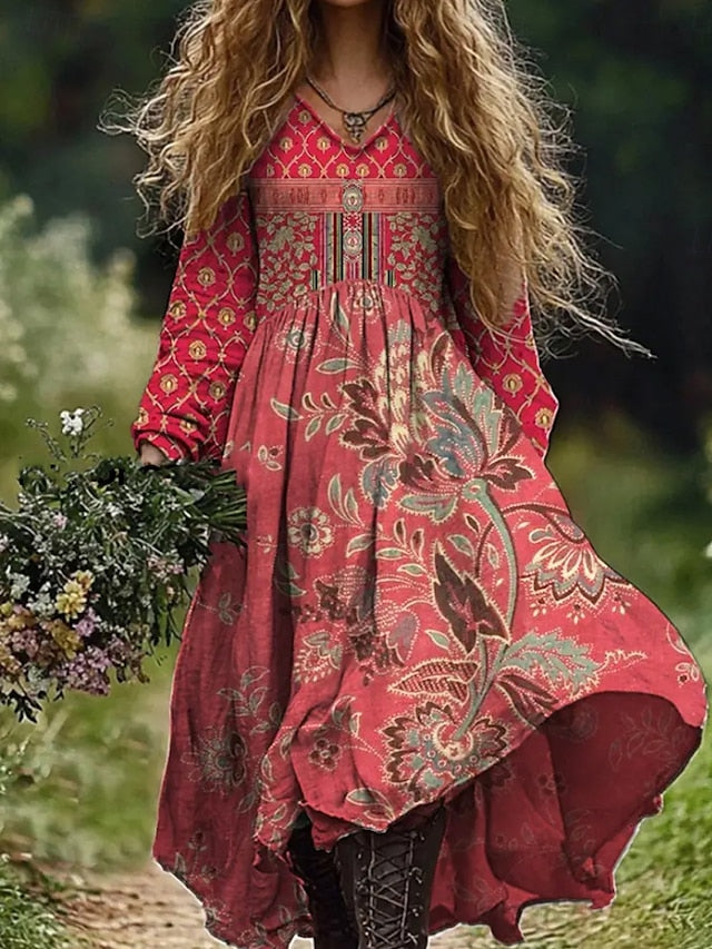 Women's Maxi Dress Boho A Line Dress Vacation Casual  Going
