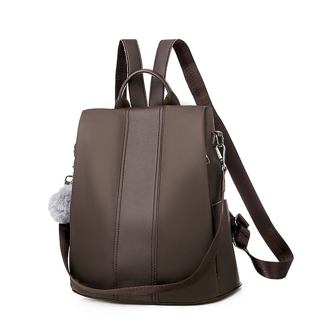 Convertible Pom Backpack Faux Purse Leather with Women's