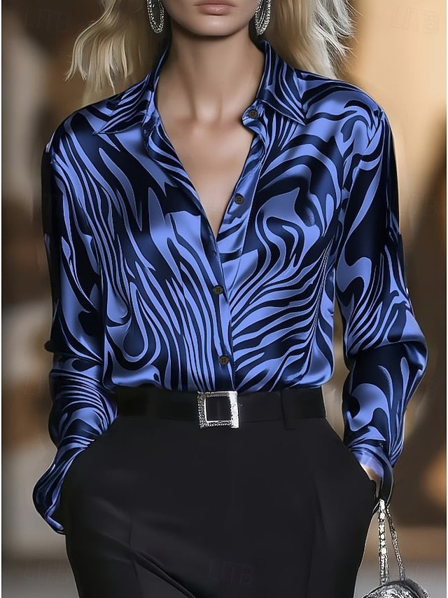 Women's Shirt Graphic Geometric Vintage Stylish Modern Long