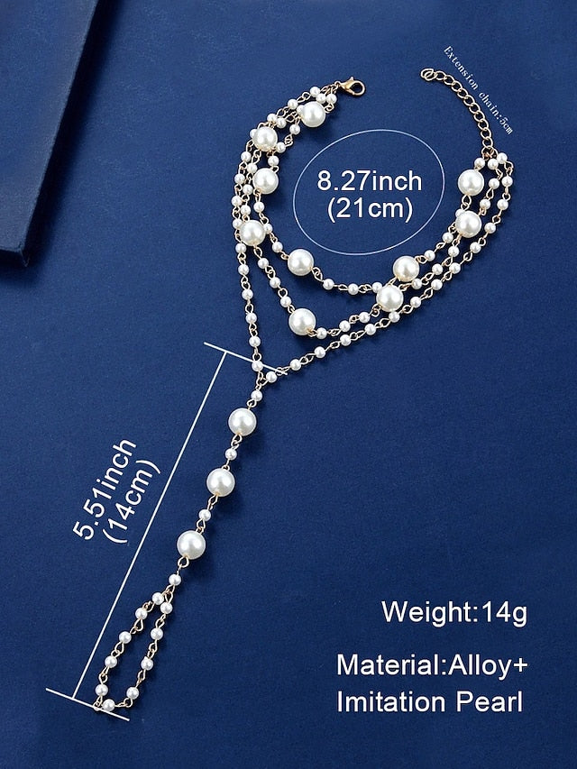 – Chain Ankle Foot Elegant Pearl Women's Bracelet
