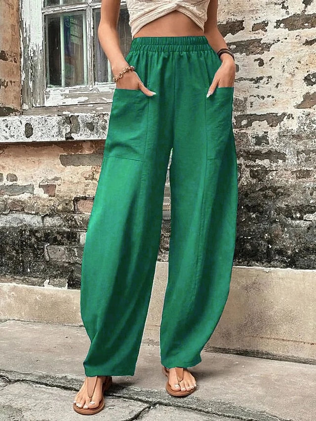 Women's Linen Pants Tapered pants Pants Trousers Baggy