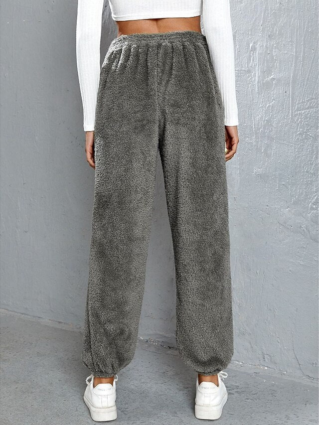 Women's Sweatpants Fleece Pants Chinos Vacation Vintage