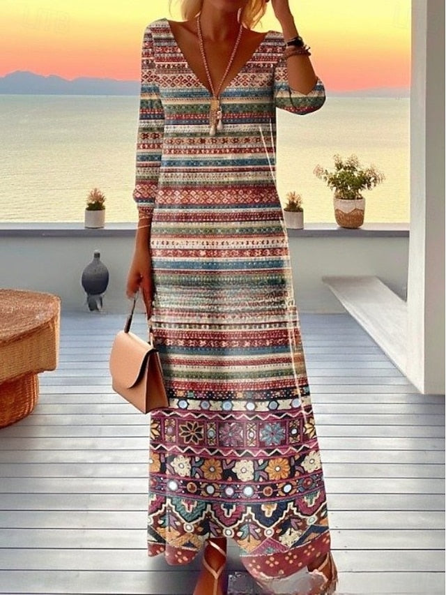 Women's Maxi Dress T Shirt Dress Tee Dress A Line Dress