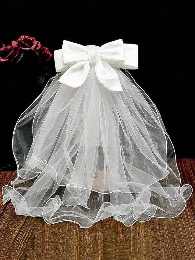 and Veil Satin Elegant Bridal Tulle Ivory Ribbon - Soft with